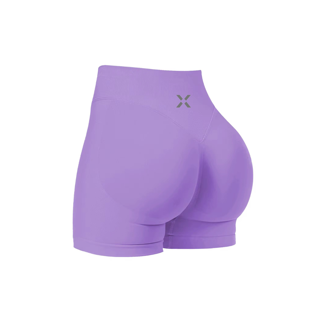 RevenX Active REFLECTIVE LOGO: Invisible Scrunch Butt Seamless Booty Biker Short
