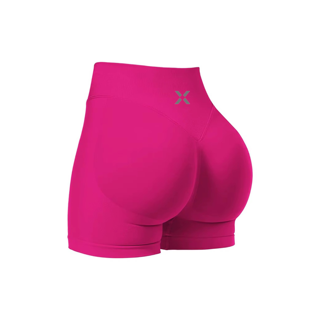 RevenX Active REFLECTIVE LOGO: Invisible Scrunch Butt Seamless Booty Biker Short