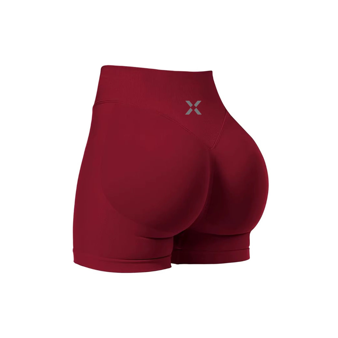 RevenX Active REFLECTIVE LOGO: Invisible Scrunch Butt Seamless Booty Biker Short
