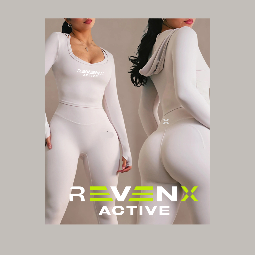 Revenx Luxe Sculpt Set:Two Piece Yoga Matching Set Women Tummy Control Workout Gym Clothing Suit