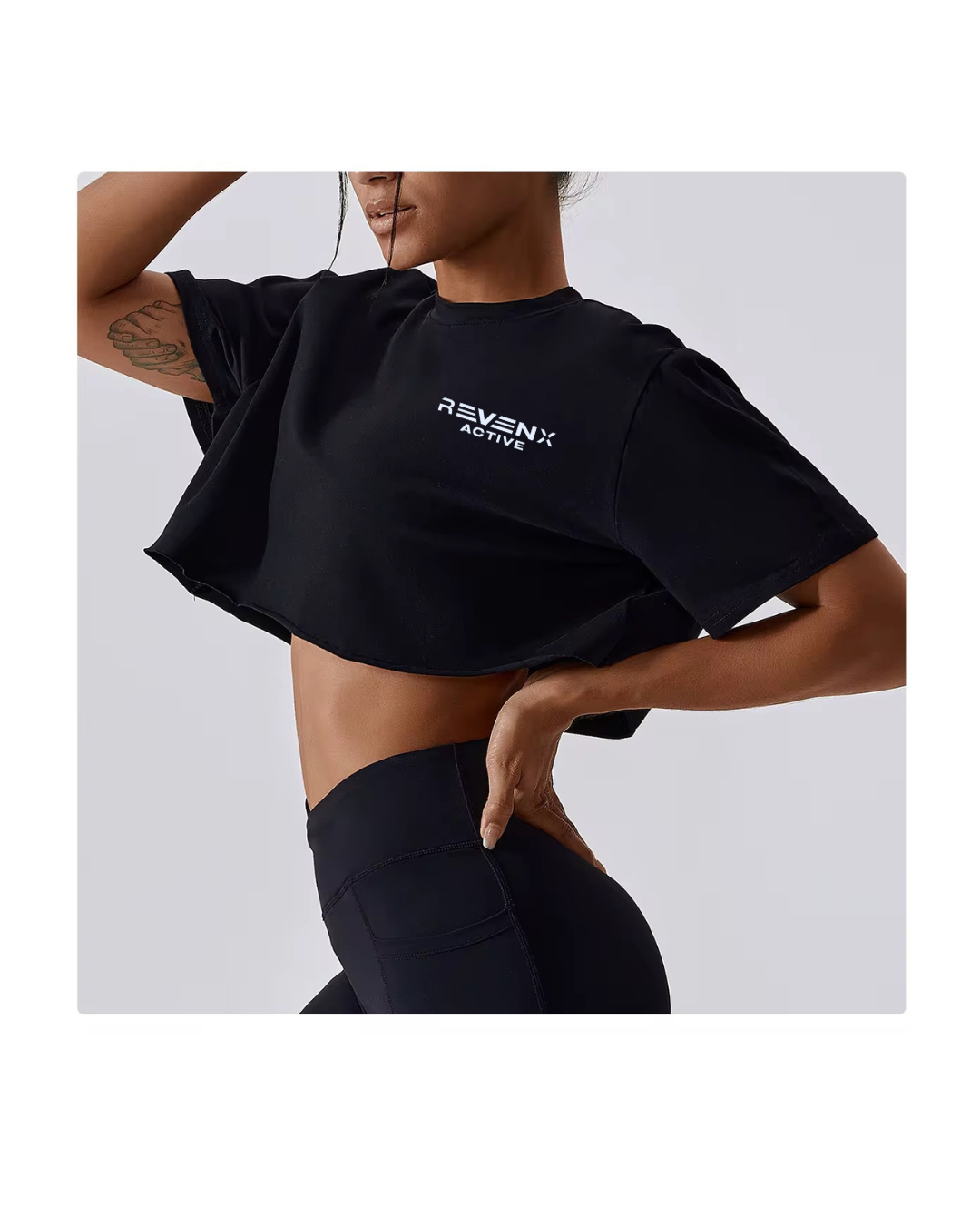RevenX Reflective Logo Crop