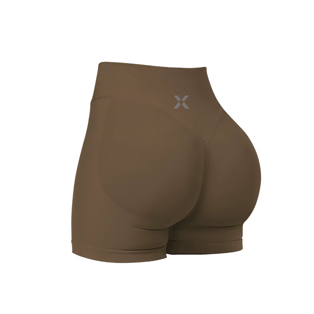RevenX Active REFLECTIVE LOGO: Invisible Scrunch Butt Seamless Booty Biker Short