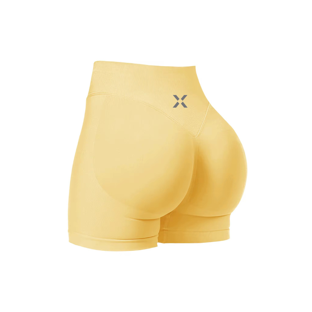 RevenX Active REFLECTIVE LOGO: Invisible Scrunch Butt Seamless Booty Biker Short