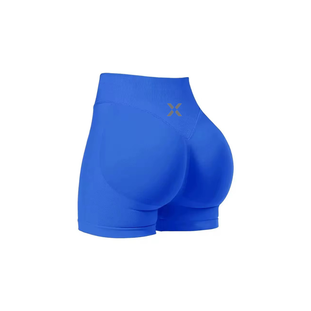 RevenX Active REFLECTIVE LOGO: Invisible Scrunch Butt Seamless Booty Biker Short