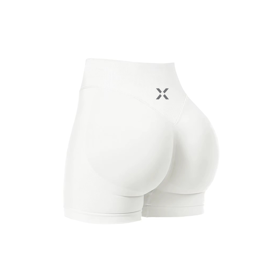 RevenX Active REFLECTIVE LOGO: Invisible Scrunch Butt Seamless Booty Biker Short