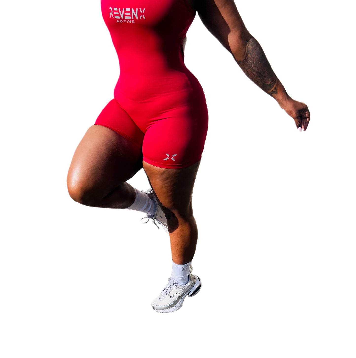 Revenx Sculpt Seamless Romper –Scrunch Butt V Waist Shorts Yoga Jumpsuits