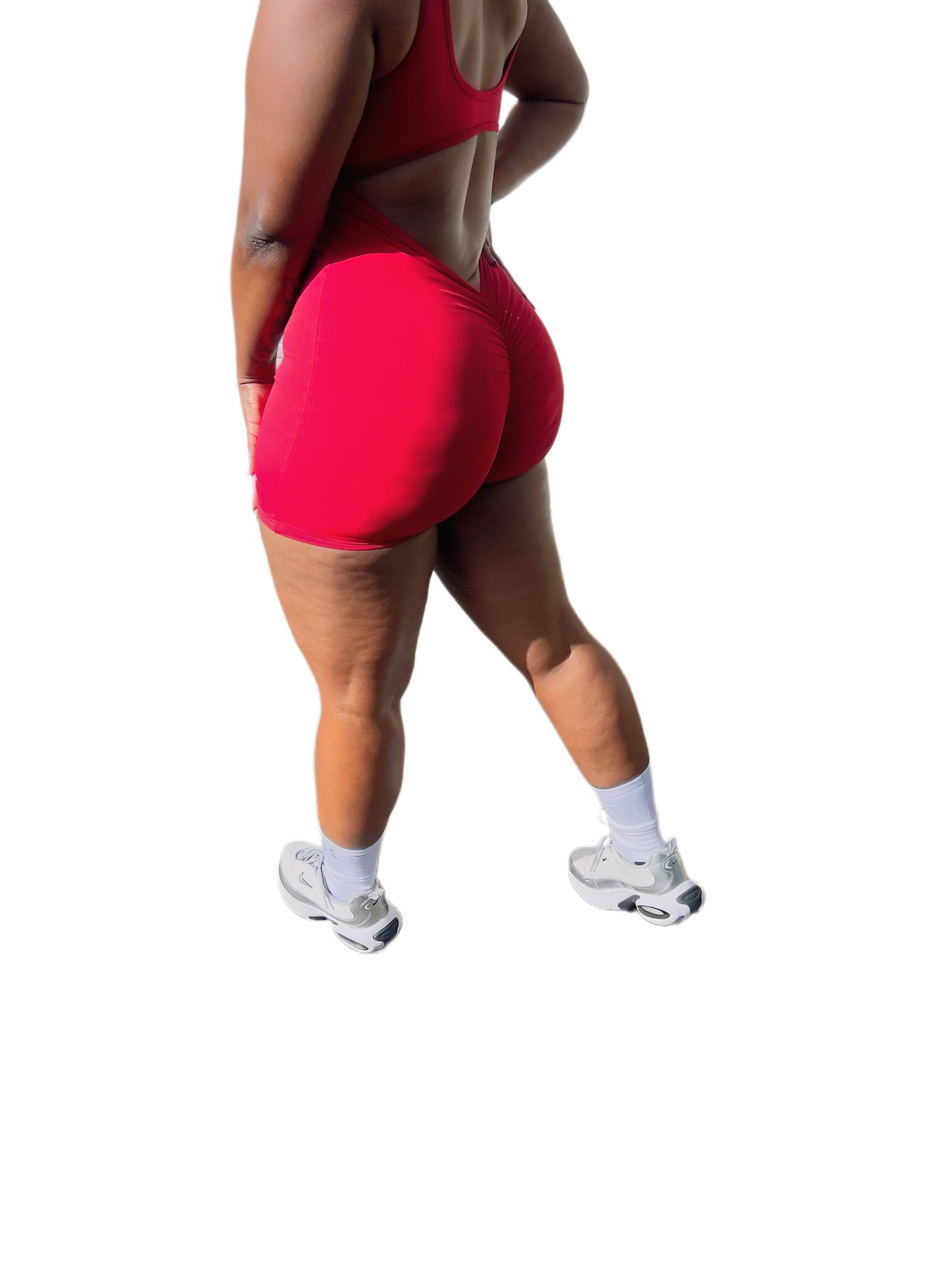 Revenx Sculpt Seamless Romper –Scrunch Butt V Waist Shorts Yoga Jumpsuits