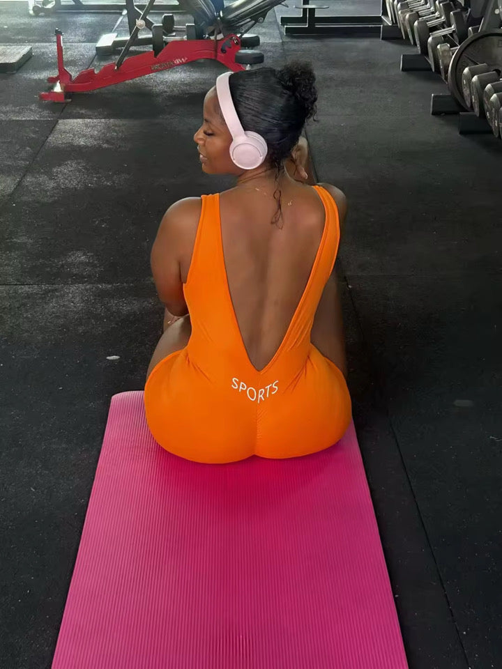 Revenx Active V-Back Sculpt Romper Mix and Match